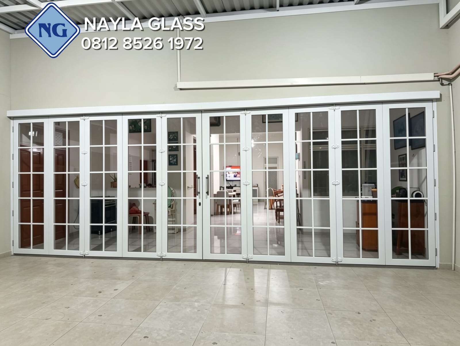 Partisi Pintu Lipat Upvc Kaca Tempered Harga Terbaik