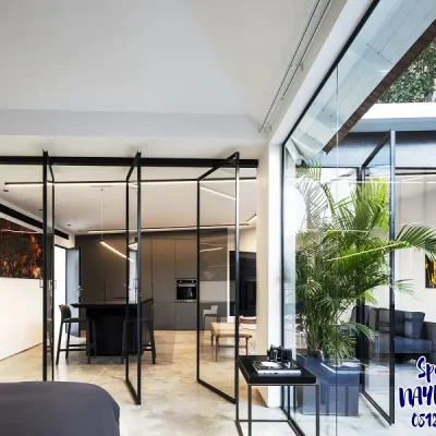 Pembatas Aluminium Kaca Interior