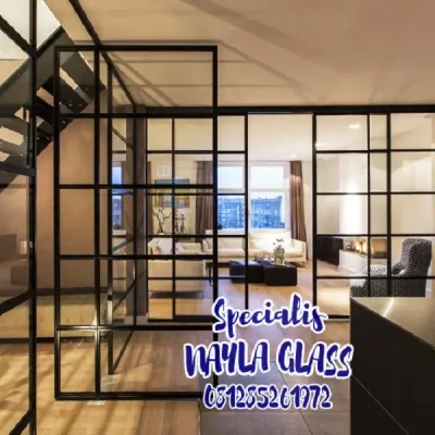 sekat aluminium kaca ruangan
